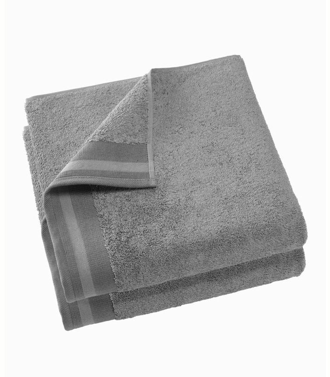 4 stuks De Witte Lietaer Douchehanddoek Contessa 70x140cm kleur Steel grey