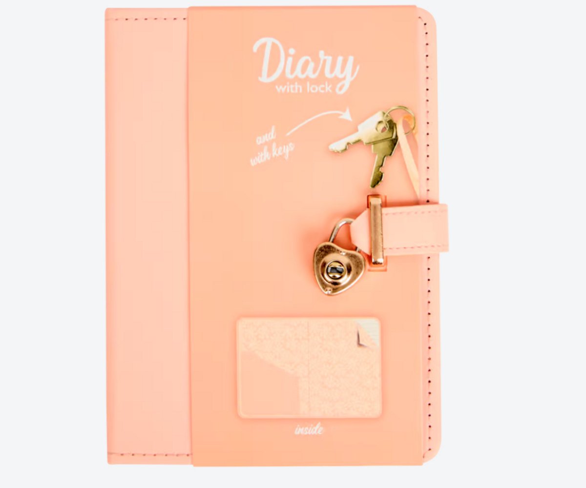Regerly Dagboek met slot, 1 stuks notitieboek met slot, A5, PU-leer, reisdagboek met code, 200 pagina's, dagboek met code, vintage leesdagboek voor vrouwen en mannen