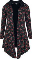 Rock Rebel by EMP zwarte cardigan met alloverprint van doodshoofd-kersen - Dames - L