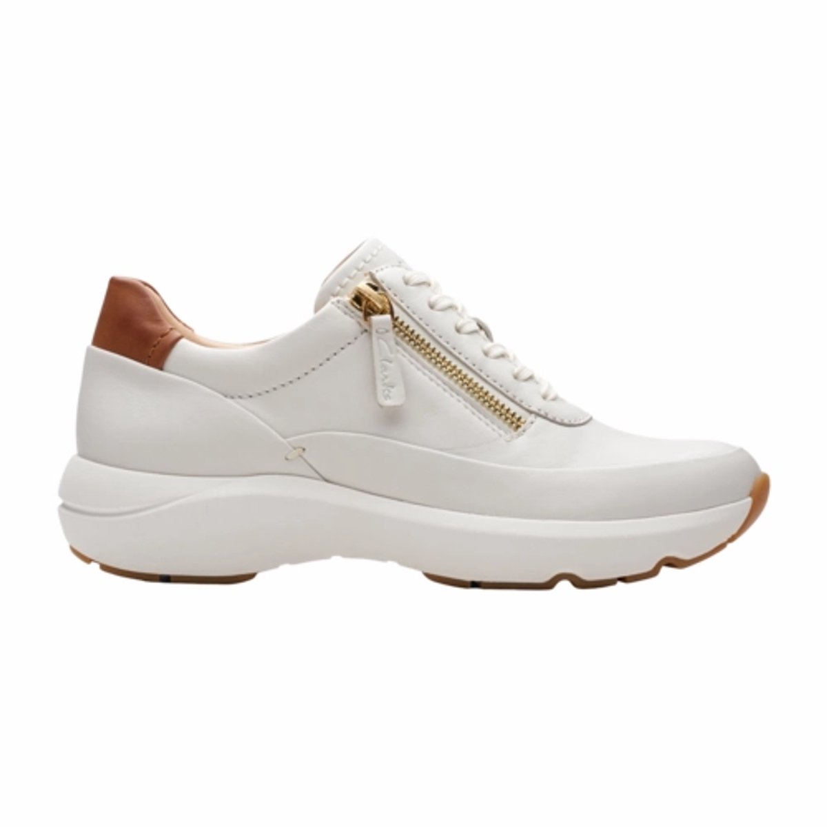 Clarks Sneaker Women Tivoli Zip Off White Leather