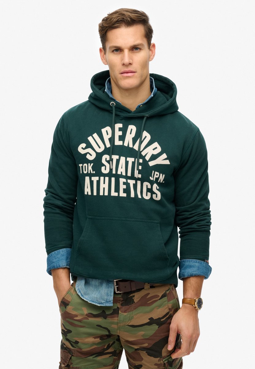 Superdry ATHLETIC ESS HOODIE Heren Trui Groen