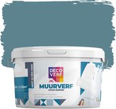 Decoverf muurverf mat oceaanblauw, 2.5L