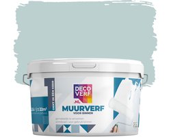 Decoverf muurverf mat oud lichtblauw, 2.5L