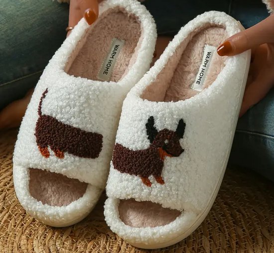 Teckel pantoffels teddy online kopen? - De Teckelshop