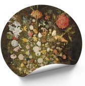 Muurcirkel Stilleven met bloemen, Jan-Brueghel (I) - Ø 80 cm - muurcirkel - bloemen muurcirkel