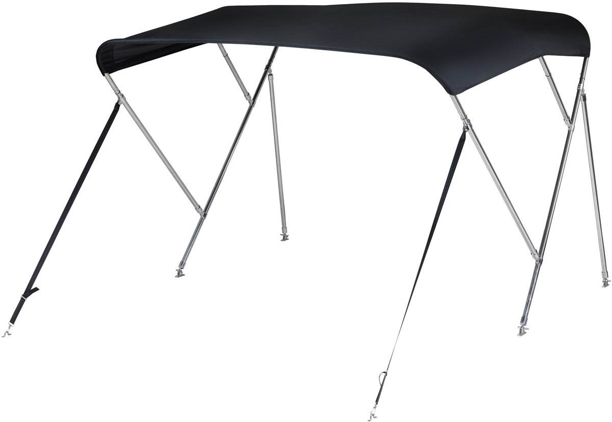 NALUX RVS Biminitop 3 bogen - Hoogte 117 cm -Breedte 185-198 cm