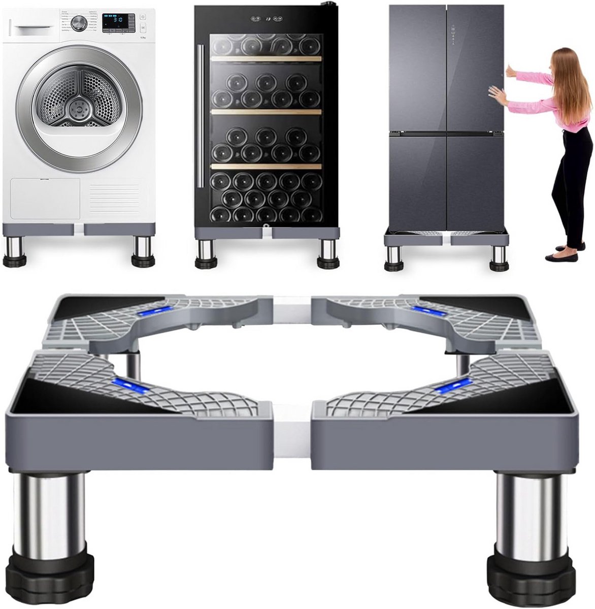 ApexArte® Wasmachine Verhoger - Ombouw - Kast - Grijs