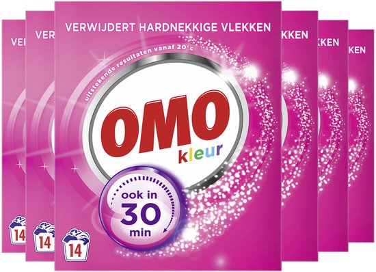 Omo Waspoeder - Kleur - 6 x 14 wasbeurten - Voordeelverpakking