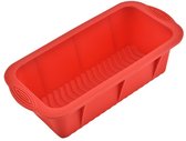 Siliconen Bakvorm Rechthoek – Broodbakvorm & Brownie Vorm – Rood – 100% BPA-vrij – Flexibele Siliconen Cakevorm – Oven & Vriezer Bestendig