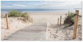 Affiche de jardin 200x100 cm - Décoration de jardin Plage - Chemin - Dunes - Mer - Été - Affiche pour le jardin - Décoration extérieure - Tableau de jardin clôture - Décoration murale sur toile de jardin - Décoration murale sur toile de balcon