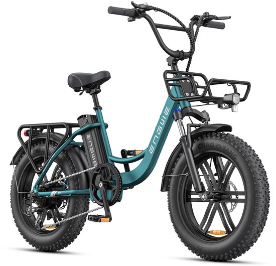 ENGWE L20 Boost Elektrische fiets - Actieradius 120km - Verwijderbare batterij 48V13Ah - Motor 250W - Shimano 7 versnellingen - Mechanische Schijfremmen - 20 Inch Commuter E-Bike - Fatbike - Groen