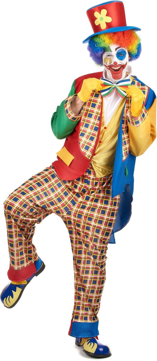 Vegaoo - Kleurrijk clown kostuum voor mannen