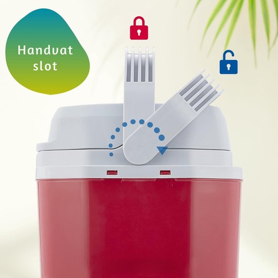 Elektrische Koelbox - 20 Liter Koelbox Elektrisch 12V 230 Volt - Koelbox Auto - Coolbox Met Verwarmingsfunctie en Lichtgewicht - Koelt & Verwarmt - Mini Koelkast - Rood van Merkloos — afbeelding 3