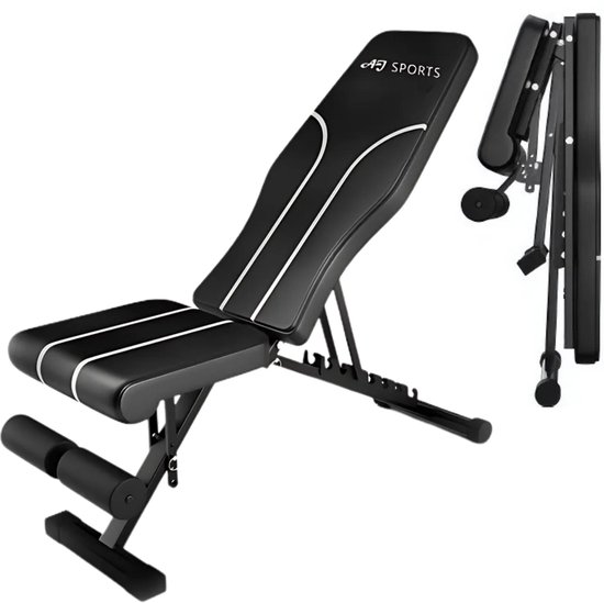 AJ-Sports Verstelbare Fitnessbank - Bench press - Halterbank - Bankdrukbank - Fitness bank - Bench - Trainingsbank - Fitness - Workout - Krachttraining
