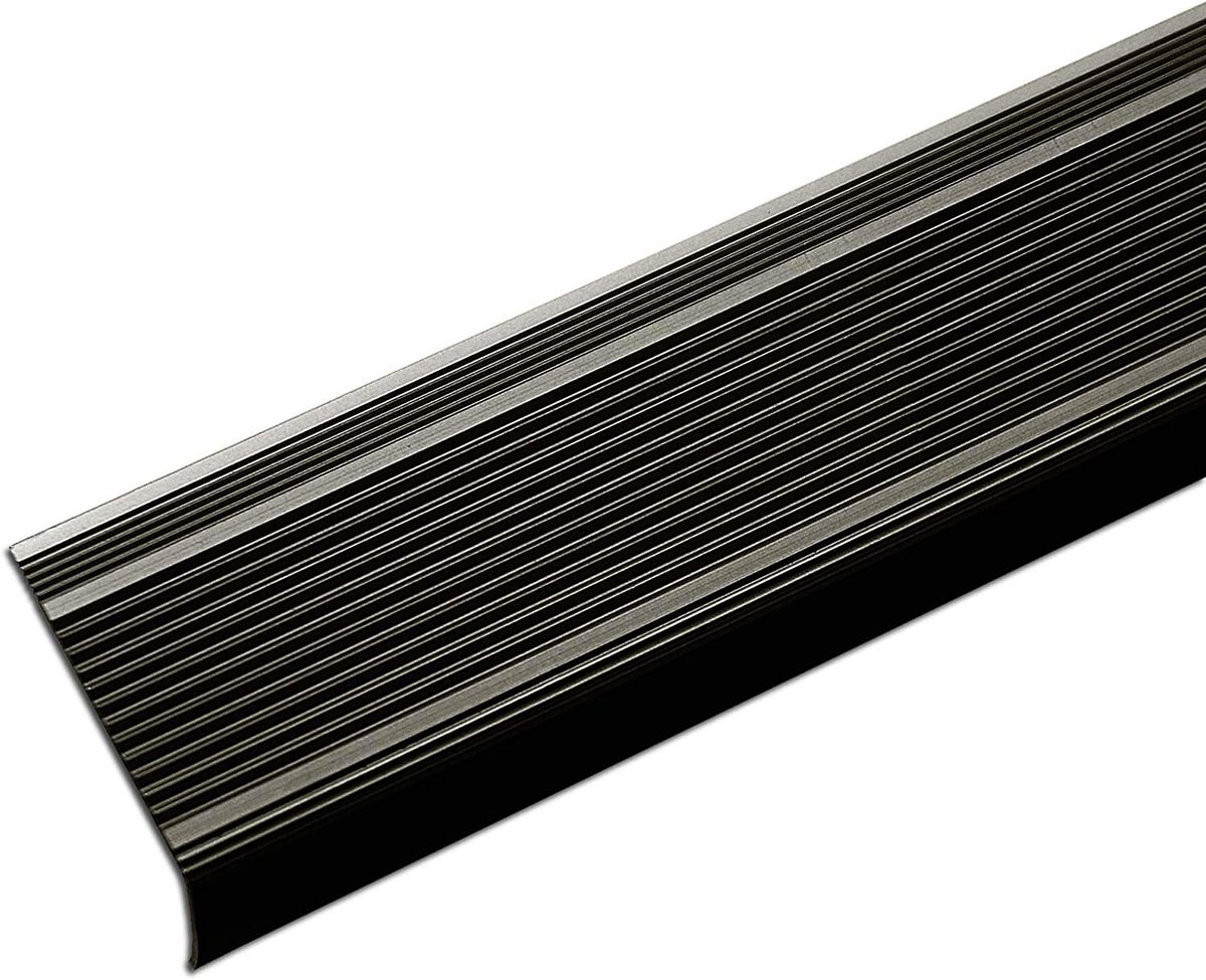 FLOORDIREKT Trapneusprofiel - Trapprofiel - Integral - Hoekprofiel - Zelfklebend - Brons - 35 x 30 mm - Lengte: 134 cm