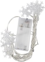 The Life Style Goods - Flocons de neige LED - 1,5 m - 10 étoiles - Éclairage de Noël pour l'intérieur et l'extérieur - Décoration de Décorations de Noël - Guirlandes lumineuses - Wit chaud