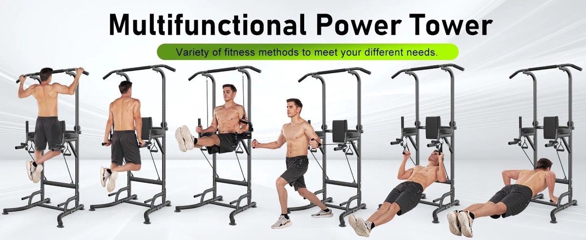 Station Dips Et Tractions Réglable En Acier – Support Pompes Musculation à Domicile