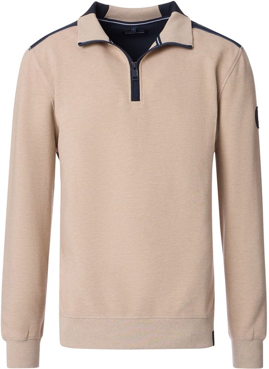 Casa Moda Half Zip Sweat Beige - Maat XXL - Heren