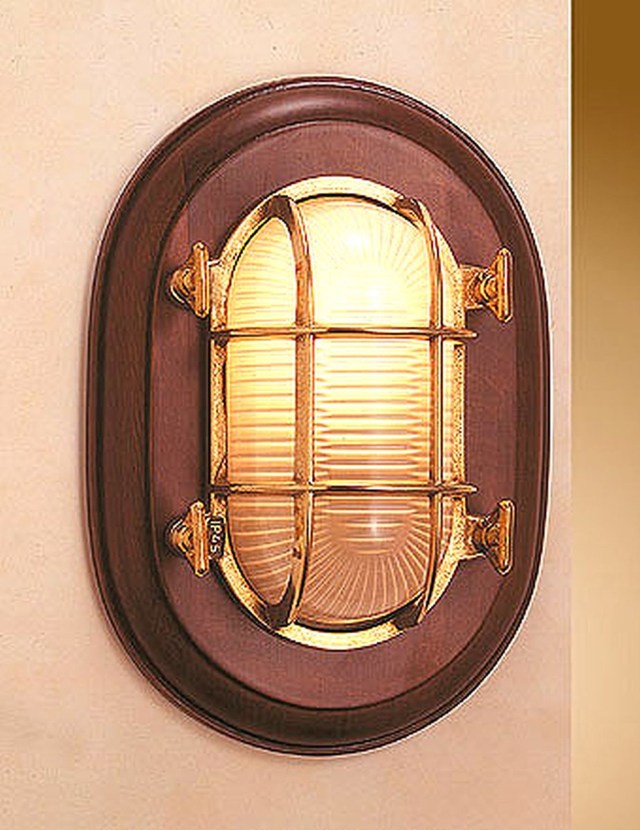 Licht-Erlebnisse - Silvio - LED - Wandlamp - 3000K - 809lm - van - Messing Glas - in - Messing poliert Transparant