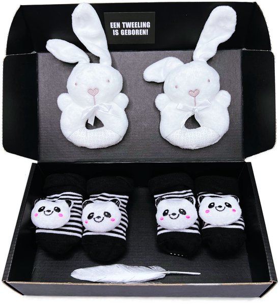 Kraamcadeau tweeling, geboortecadeau voor een tweeling, ook rechstreeks als cadeau op te sturen van Bebebing. — afbeelding 3
