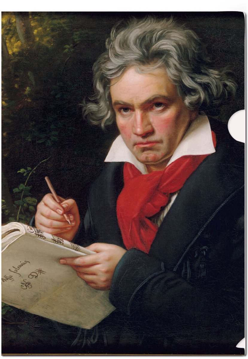 L-mapje A4 formaat: Ludwig van Beethoven, Joseph Karl Stieler, Beethoven-Haus Bonn - 3 Stuks