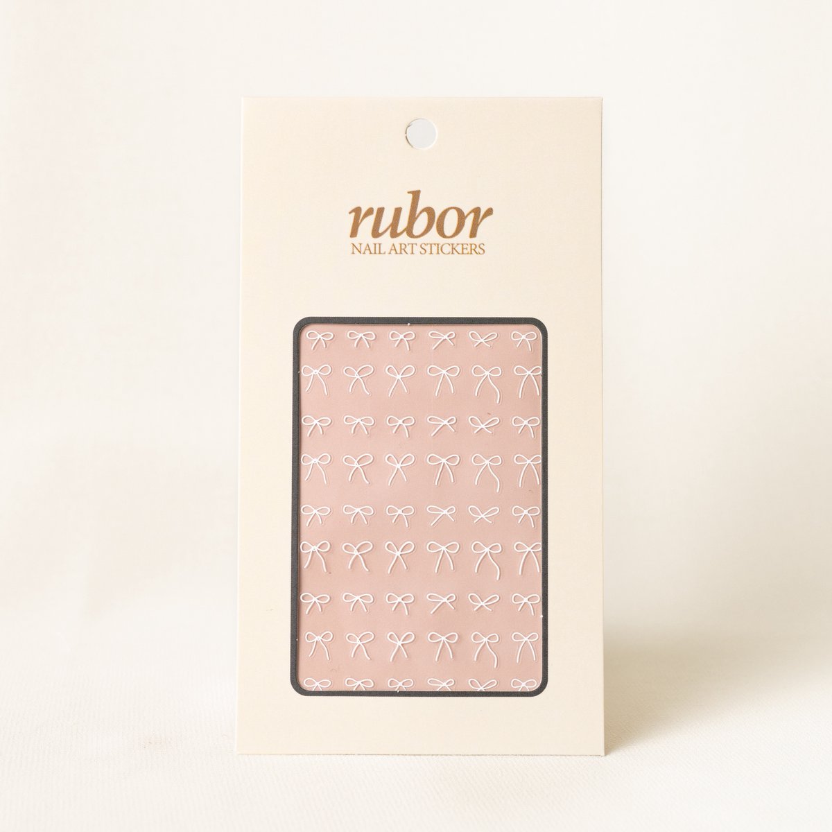 Rubor nail-art stickers white bow - nagel stickers - strikjes - strik - wit