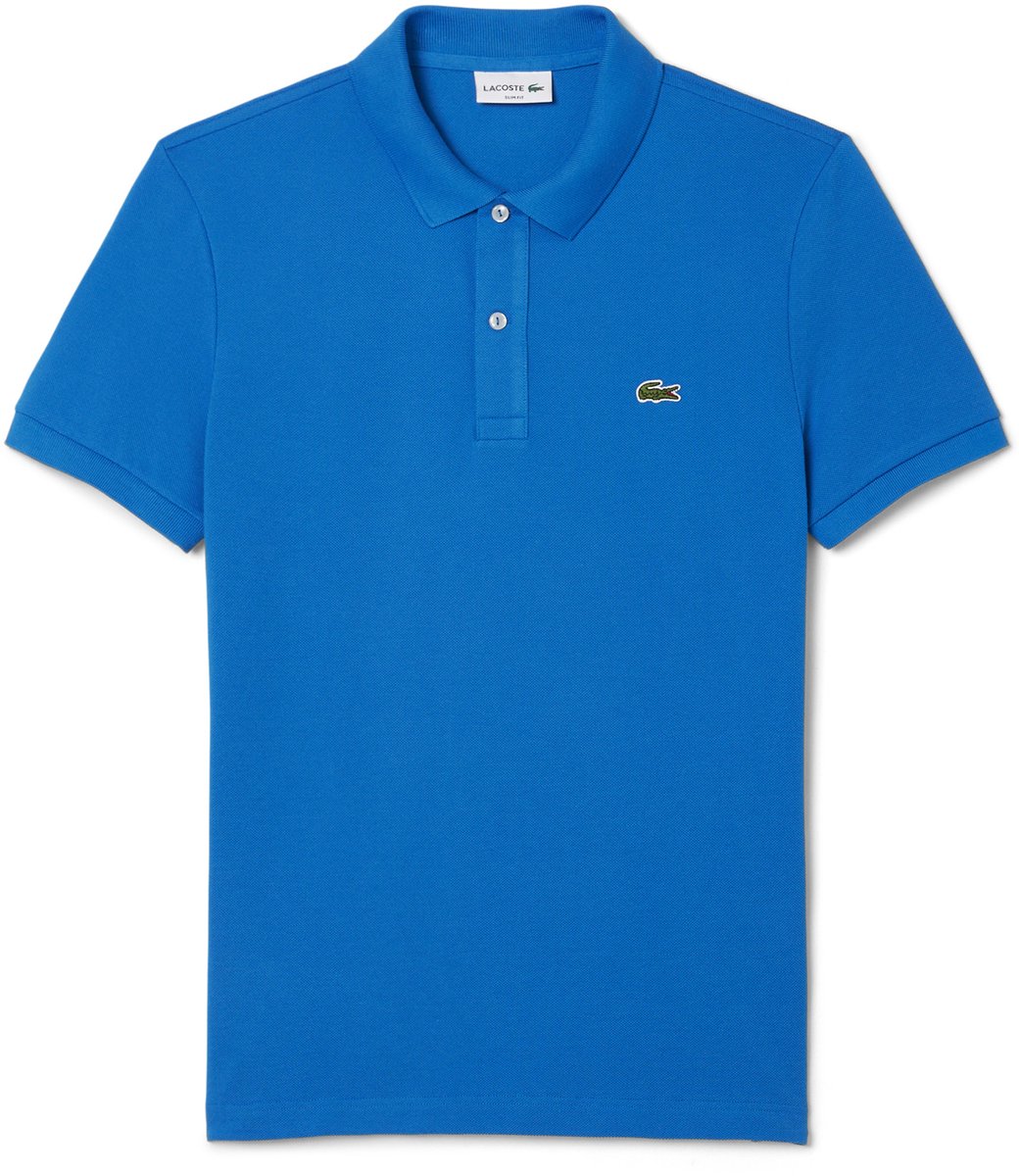 Lacoste Slim Fit polo kobaltblauw