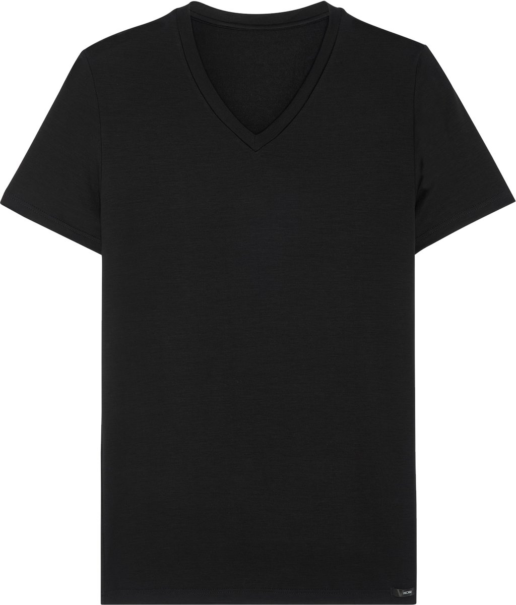 HOM Tencel soft tee-shirt v neck (1-pack) - heren T-shirt - zwart