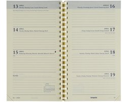 Brepols agenda vulling 2026 - 16Maanden - Interplan - VULLING - Schoolagenda vulling - 1 week op 2 pagina's - Weekoverzicht - 9 x 16 cm - september 2025 tm december 2026