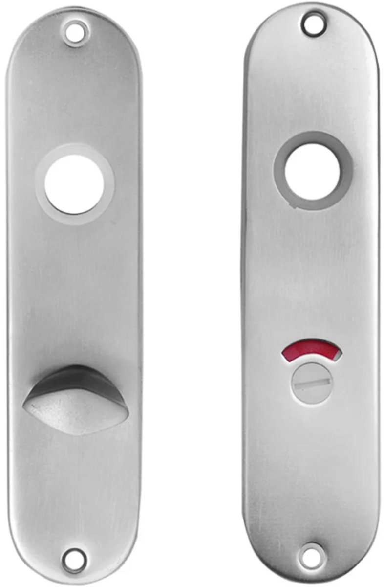 Langschild WC 63/8mm ovaal aluminium