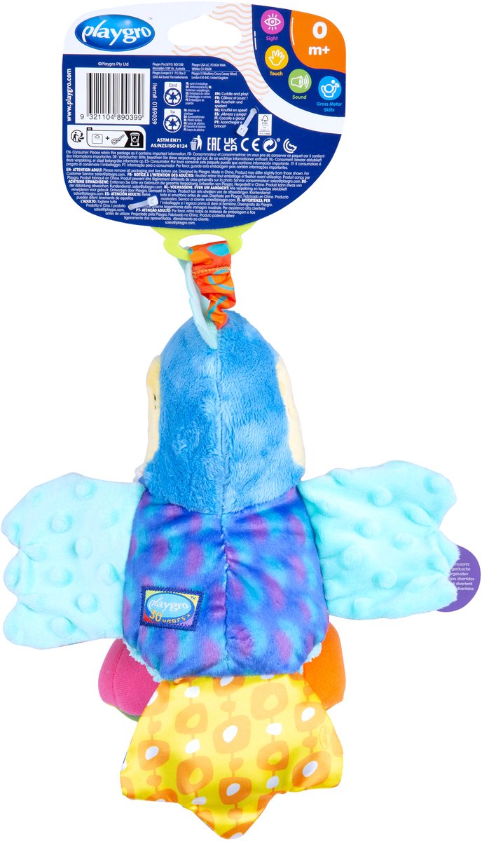 Playgro Activity Friend Tamika Toucan - Baby Speelgoed - Hangspeeltje - Kinderwagenspeeltje - Rammelaar - Kinderwagenaccessoire - Buggyaccessoire - - Educatief Speelgoed - Knuffeldier van Merkloos — afbeelding 4