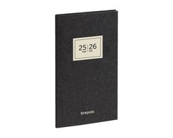 Brepols agenda 2026 - 16Maanden - Interplan - ESSENZ - Schoolagenda - 1 week op 2 pagina's - Semi-soepele omslag - Weekoverzicht - Antraciet - 9 x 16 cm - september 2025 tm december 2026
