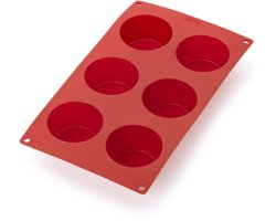Lékué Bakvorm 6 Muffins - Siliconen - Red