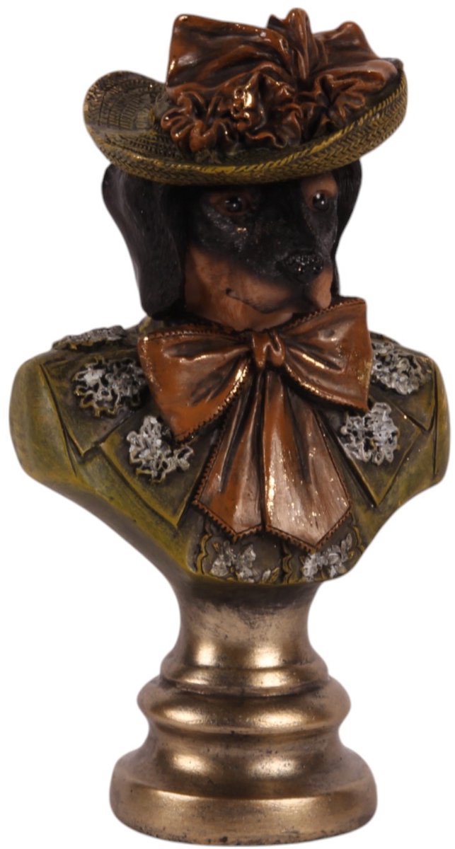 Baroque - Decoratief beeld of figuur - Hond resin 17 cm - 17x10x7 - Polyresin