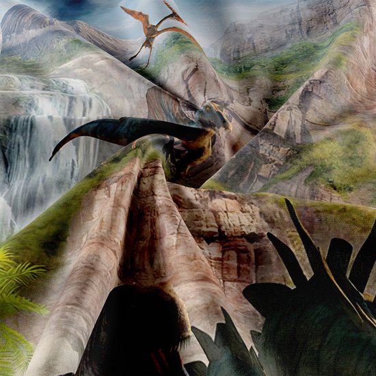 Ulticool - Dinosaurus Group T- Rex - Tapisserie - 200x150 cm - Groot tapisserie - Affiche - Chambre d'enfant