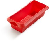 Lékué Cakevorm Rechthoek 24 cm, Siliconen - Red