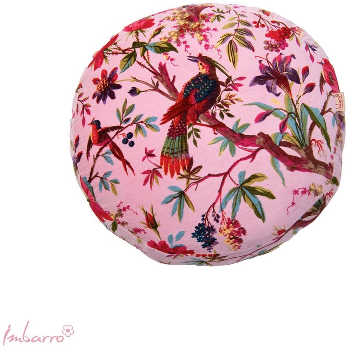 Imbarro Kussen - Sierkussen - Paradise - Blush - Roze - Rond - 45cm