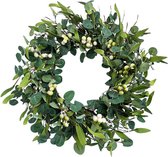 Kunstmatige eucalyptusslinger, 45 cm, paaskrans voordeur, deurkransen