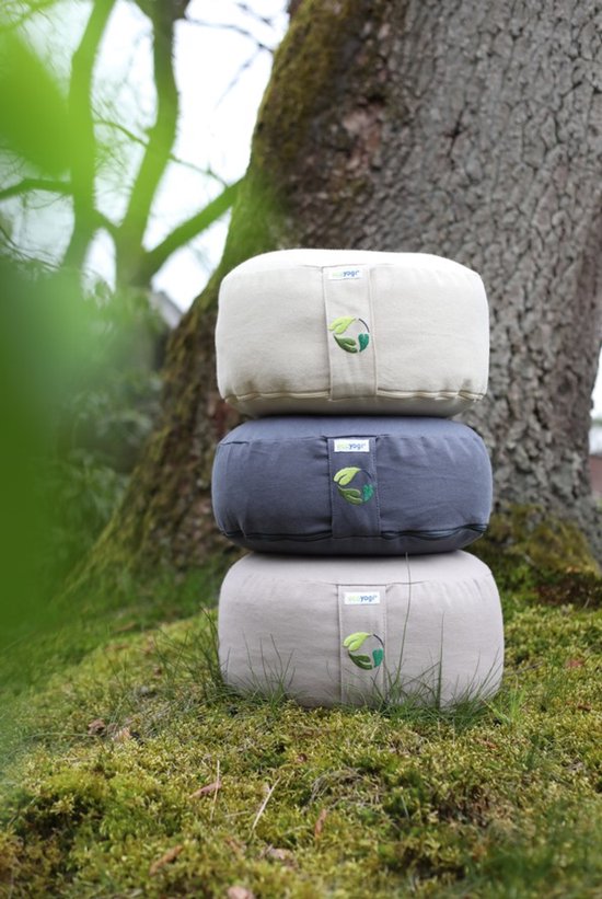 Meditatiekussen eco Natur rond standaard 13-15cm - Ecoyogi - Yoga kussen - GOTS gecertificeerd van Ecoyogi — afbeelding 5