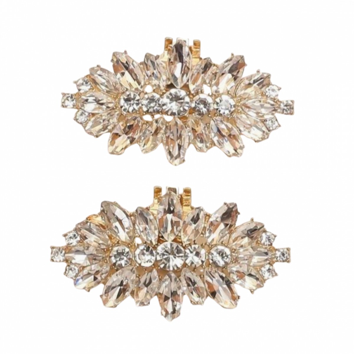 Schoenclips- goudkleurig - Trouwen-Charme Bijoux