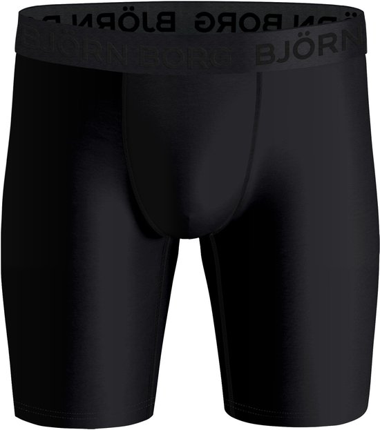 Lot de 2 caleçons homme Bjorn Borg - Performance - Jambe longue - - M - Zwart