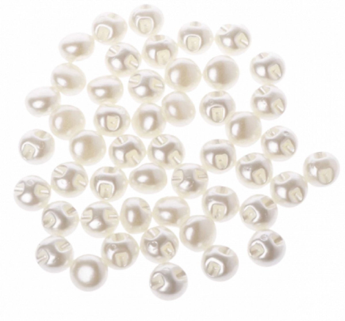 75 synthetische Parel naaikralen 7.5 mm Ivoor - Charme Bijoux