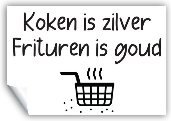 Frituren is Goud Poster - Snackbar - Kantine - Studentenhuis - Foto