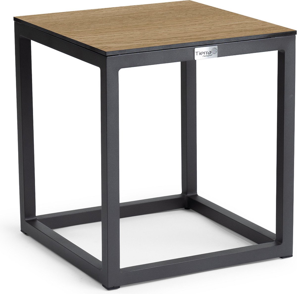 Tierra Outdoor Rio Bijzettafel S 40x40 Hoog 45cm Bergamo Houtlook