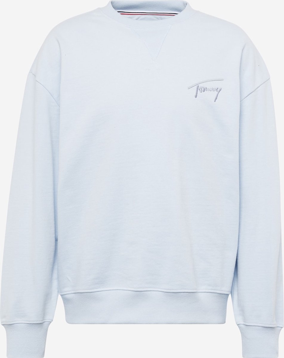 Tommy Jeans Sweatshirt Kleur Lichtblauw sweater trui heren Babyblauw