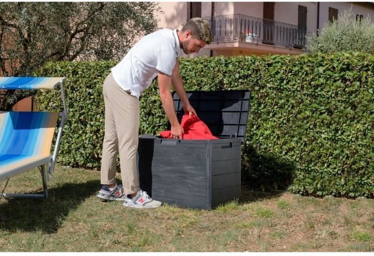 Toomax Woody's Kussenbox - 160L - Donker Antraciet - Houtlook