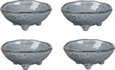 Copenhagen Nordic Sea set van 4 schaaltjes op pootjes Small Ø 8,5 x H 3,5 cm