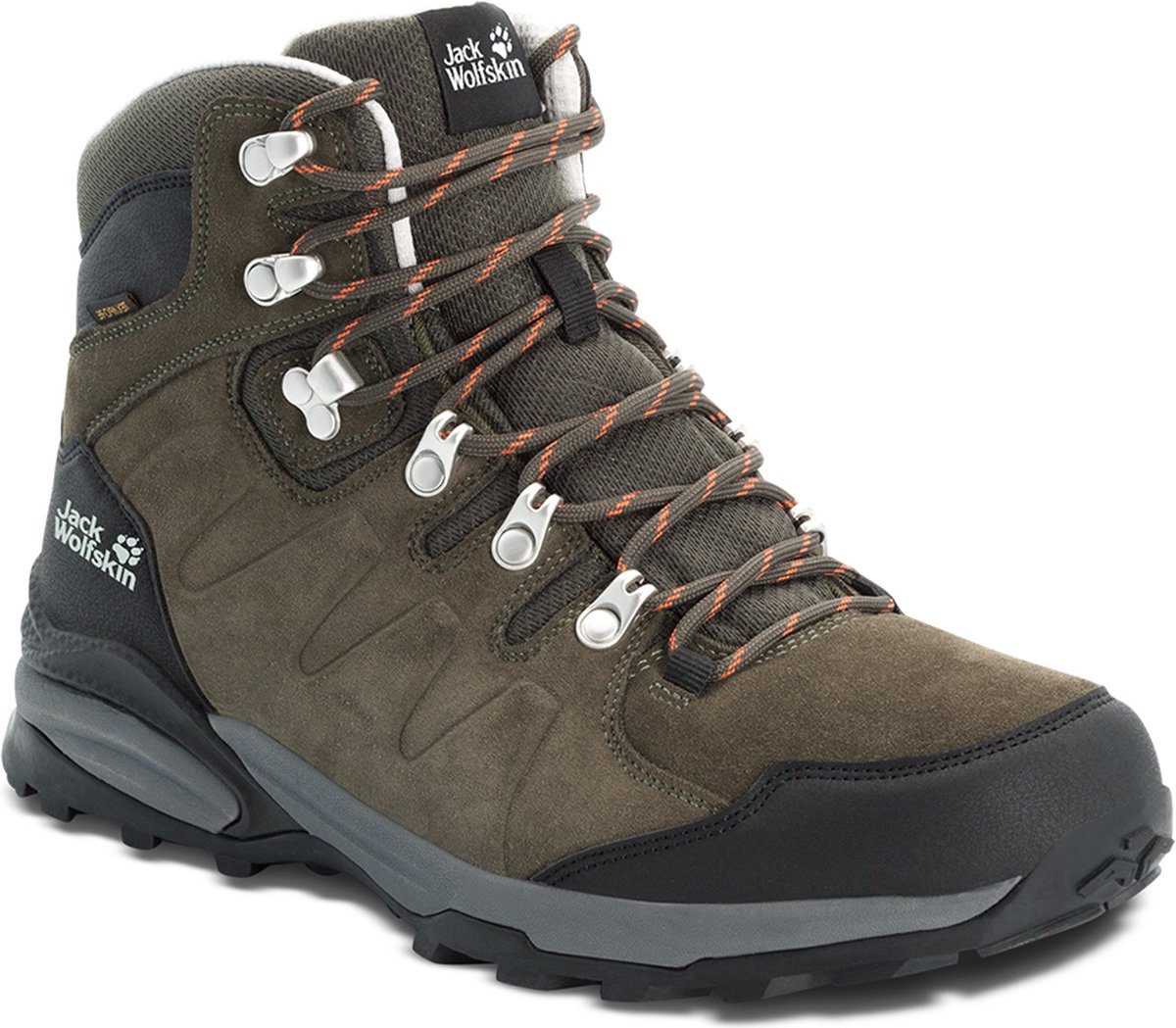 Jack Wolfskin REFUGIO TEXAPORE MID M Heren Wandelschoenen phantom Khaki