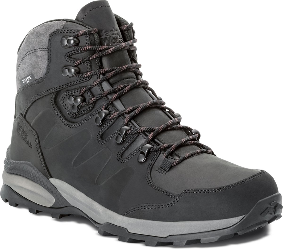 Jack Wolfskin Refugio Prime Texapore Mid Wandelschoenen Heren waterdichte mid wandelschoenen phantom Antraciet
