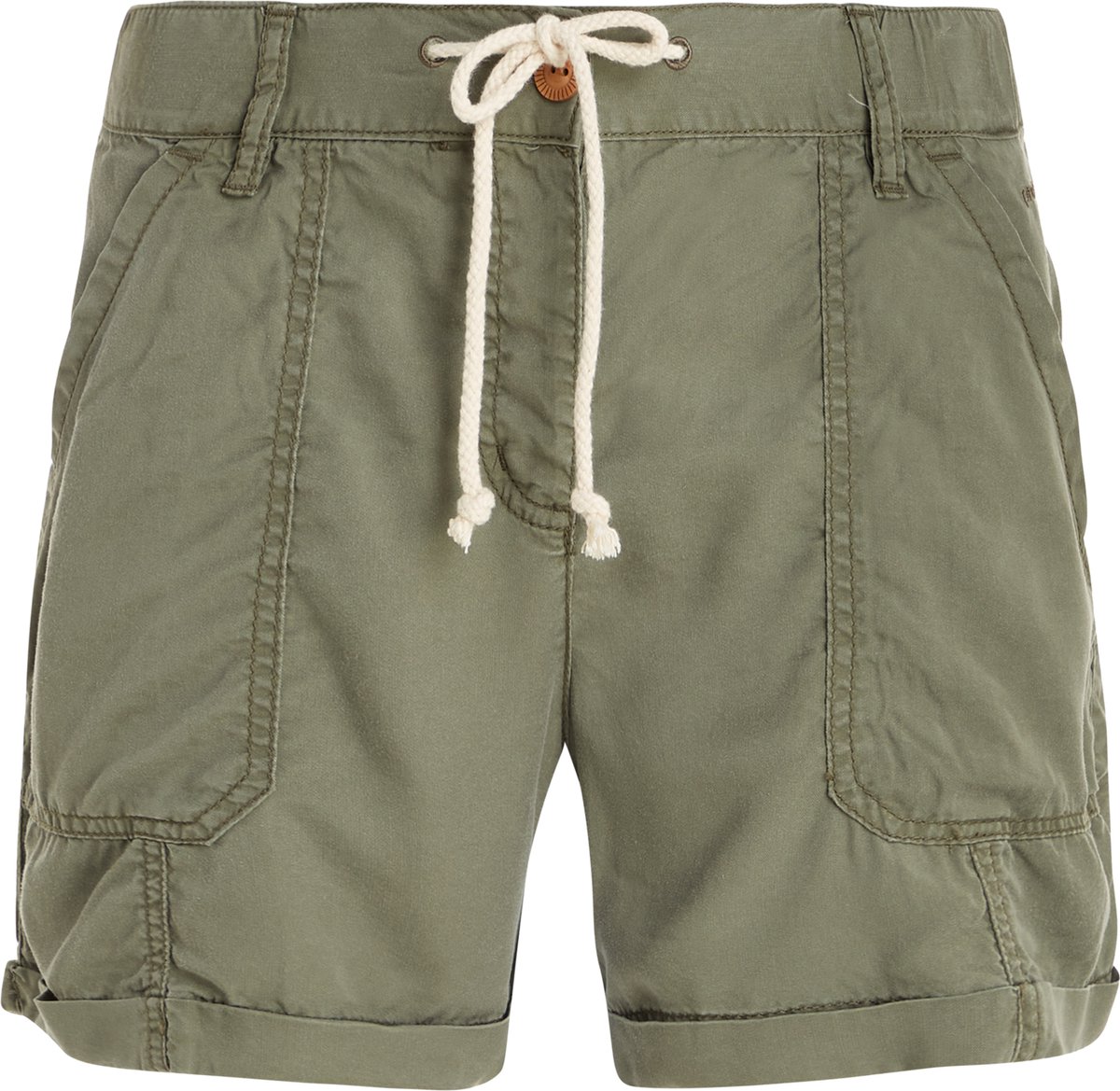 Protest PRTRue – Korte broek Dames – Tailleband elastiek – Knoopsluiting Just Leaf